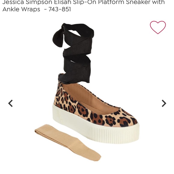 Jessica Simpson platform cheetah wrap around sneaker - Picture 1 of 4
